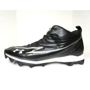 Under Armour Hammer Mens Football Cleats Shoes 1208545-001 Black/White Size 11.5